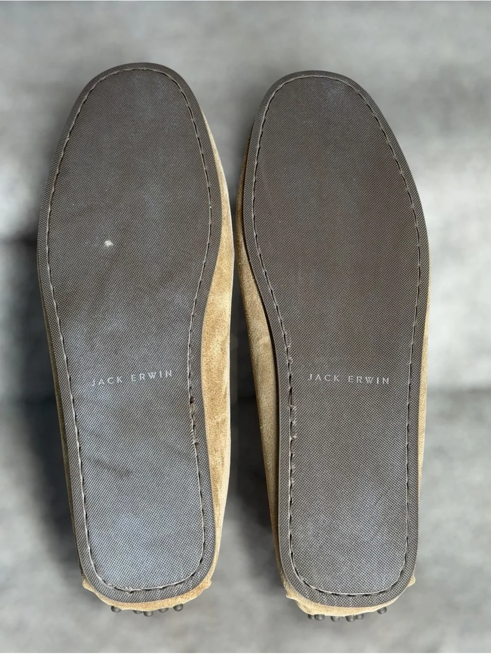 Jack Erwin Decker Camel Suede Penny Loafers Driving Shoes Men’s 11 Classic